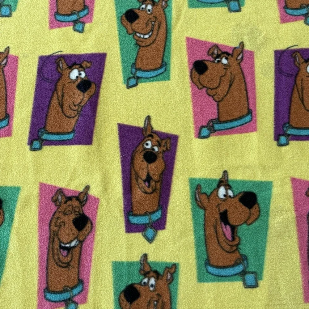 Vintage Scooby Doo Cartoon Network‎ Hanna Barbera Fleece Throw Blanket 45 X 60